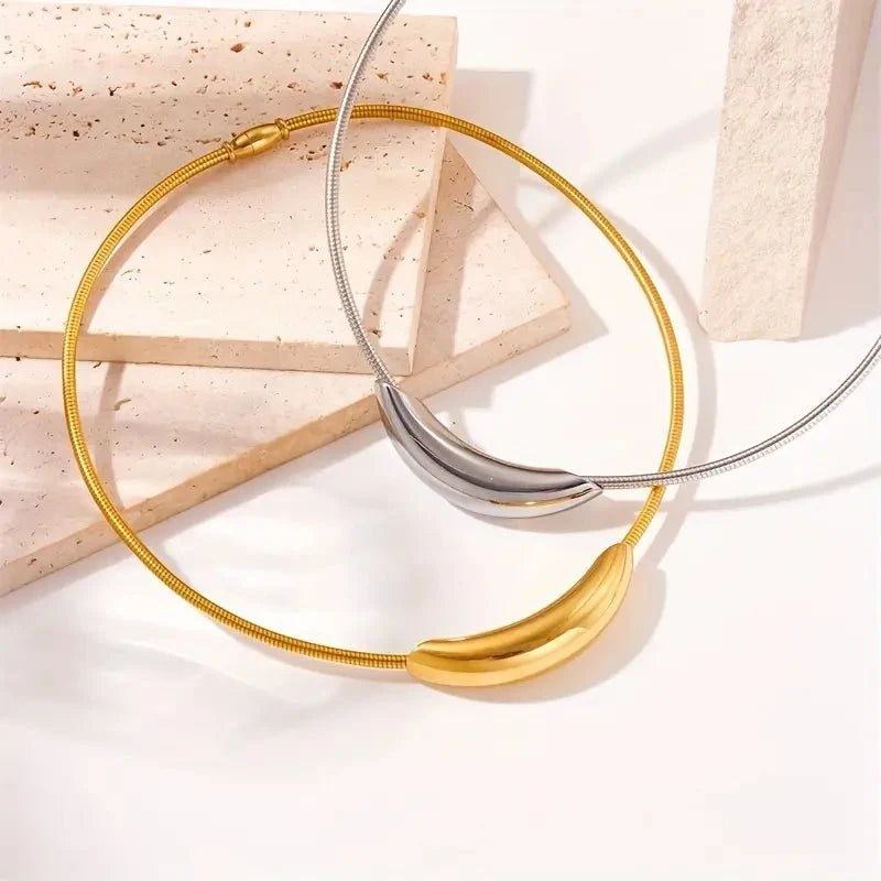 Polished Collar Necklace-Necklaces-Yiyae-Yiyae