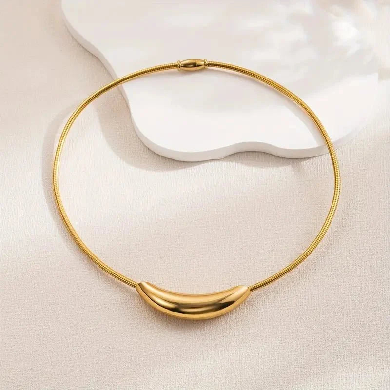 Polished Collar Necklace-Necklaces-Yiyae-Yiyae