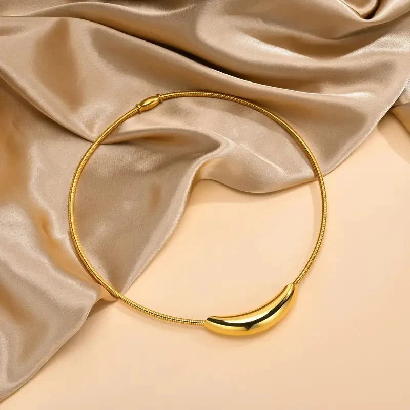 Polished Collar Necklace-Necklaces-Yiyae-Yiyae