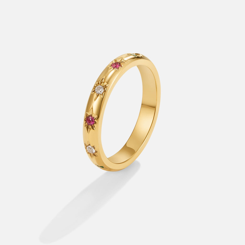 Rainbow Crystal Band-Rings-Yiyae-Yiyae