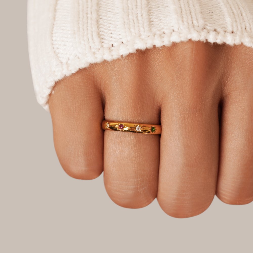 Rainbow Crystal Band-Rings-Yiyae-Yiyae