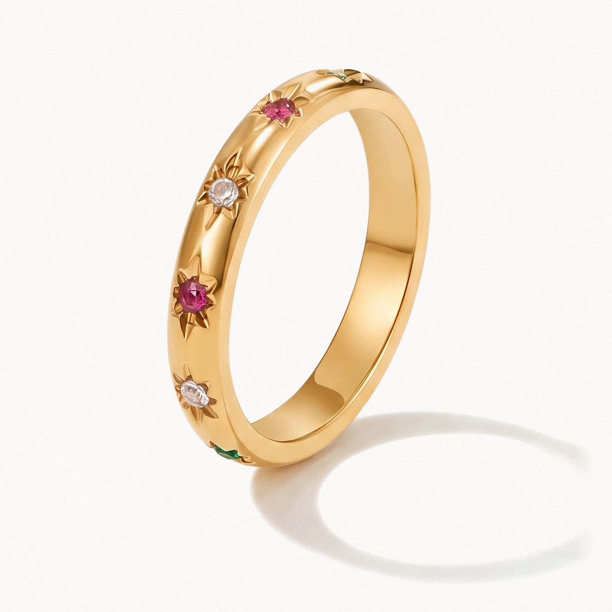 Rainbow Crystal Band-Rings-Yiyae-US 6-Yiyae