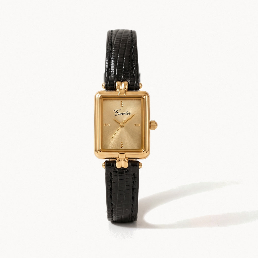 Rectangular Leather-Strap Watch-Watches-Yiyae-Black - Square-Yiyae