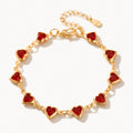 Gold Ruby Chain Bracelet