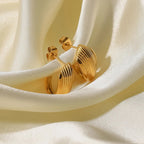Ribbed Hoop Earrings-Earrings-Yiyae-Yiyae