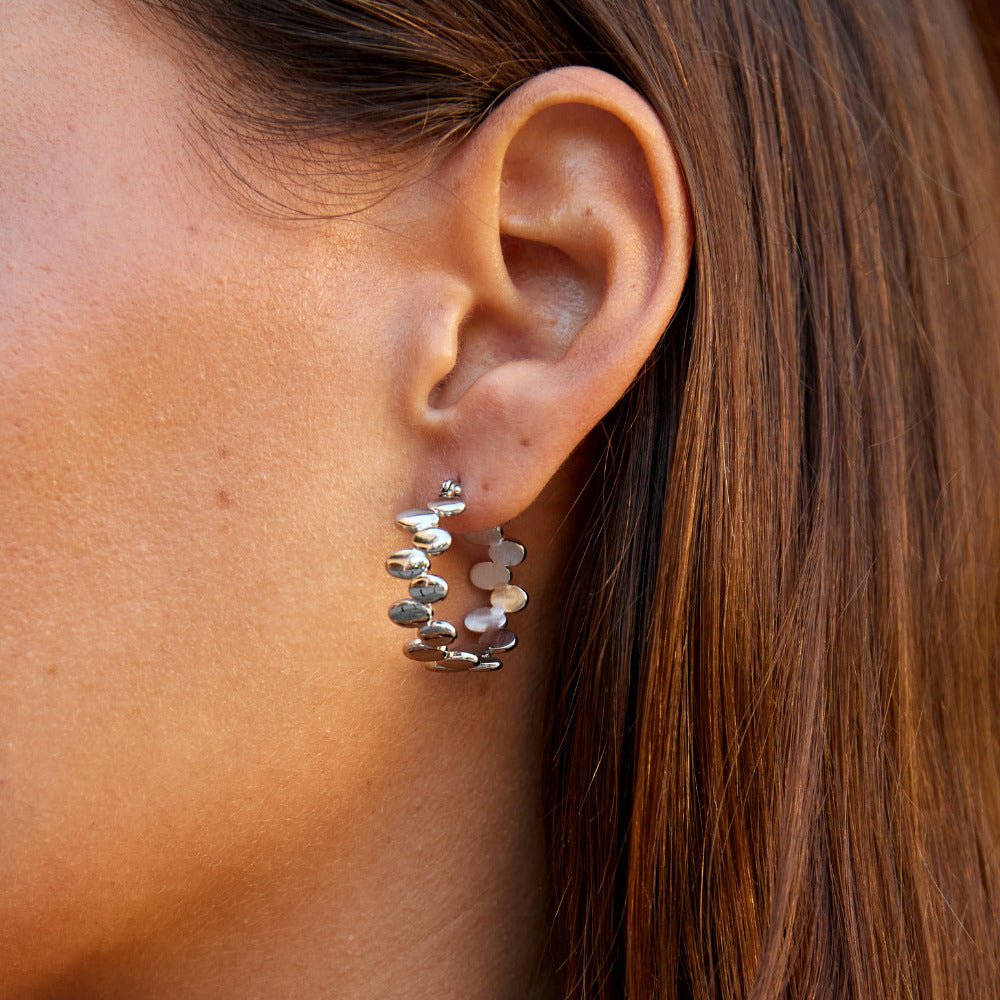 Ripple Hoop Earrings-Earrings-Yiyae-Yiyae