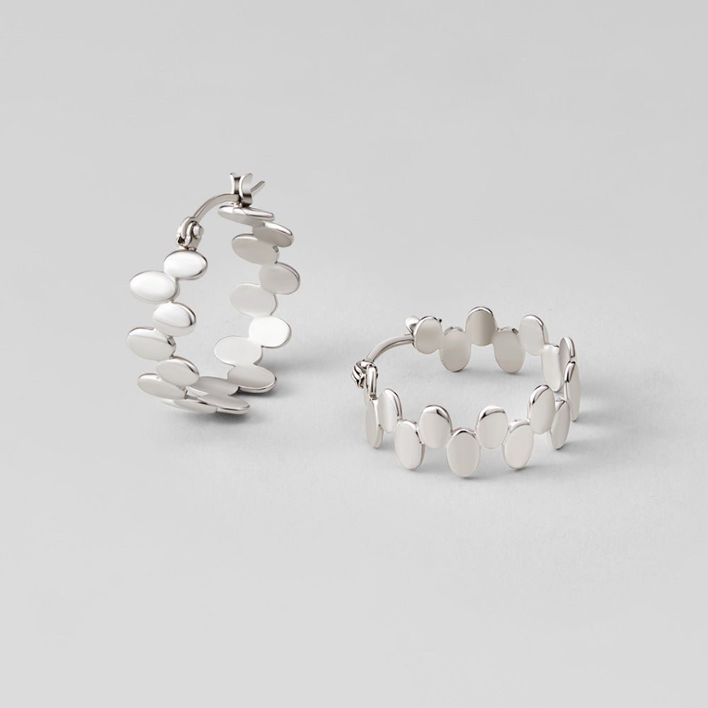 Ripple Hoop Earrings-Earrings-Yiyae-Yiyae