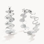 Ripple Hoop Earrings-Earrings-Yiyae-Silver-Yiyae