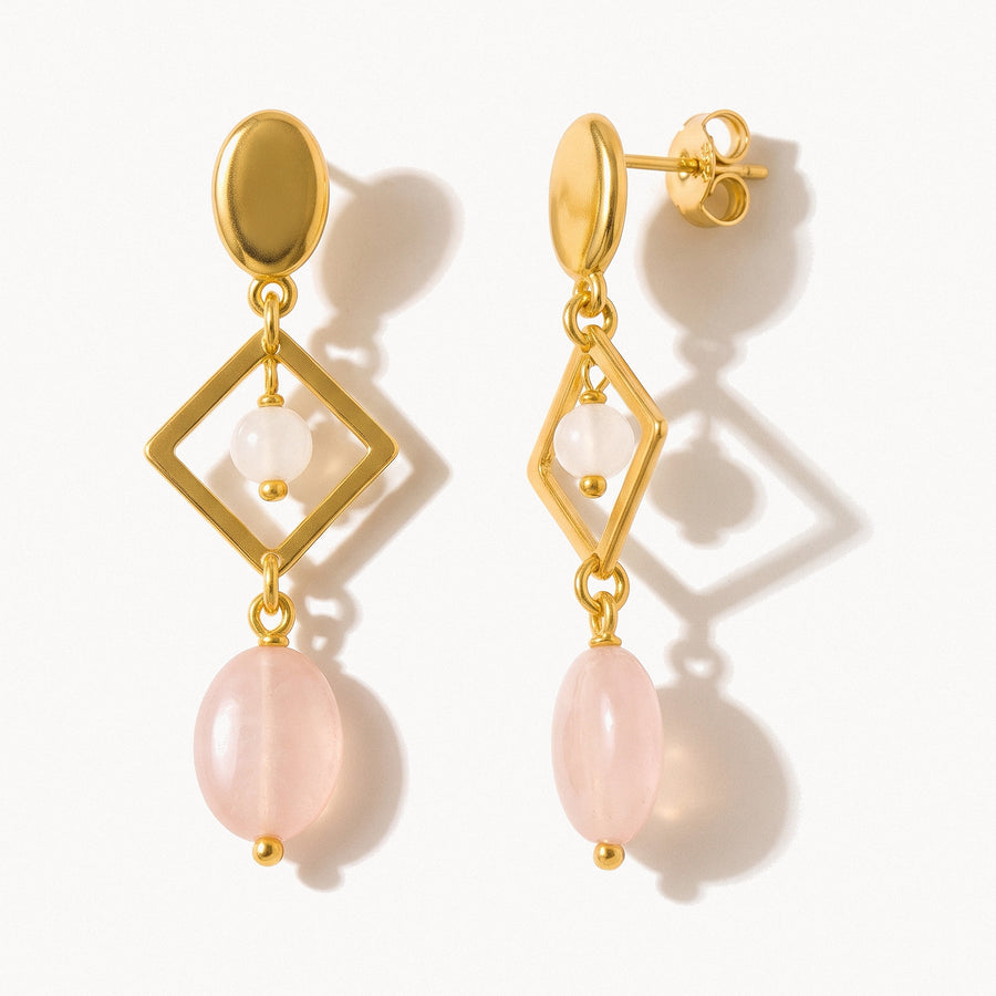 Rose Quartz Drop Earrings