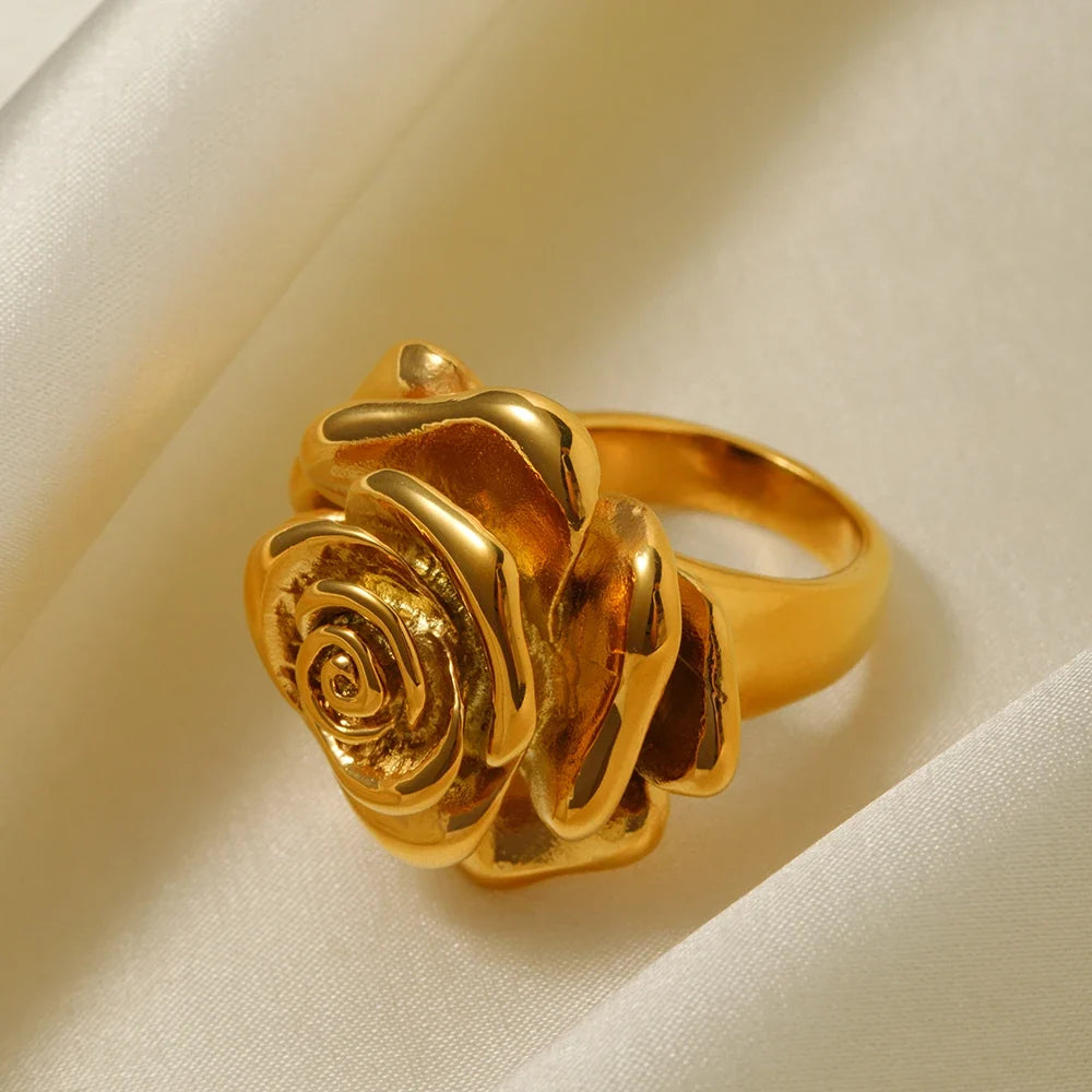 Rose Signet Ring-Rings-Yiyae-Yiyae