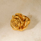 Rose Signet Ring-Rings-Yiyae-Yiyae