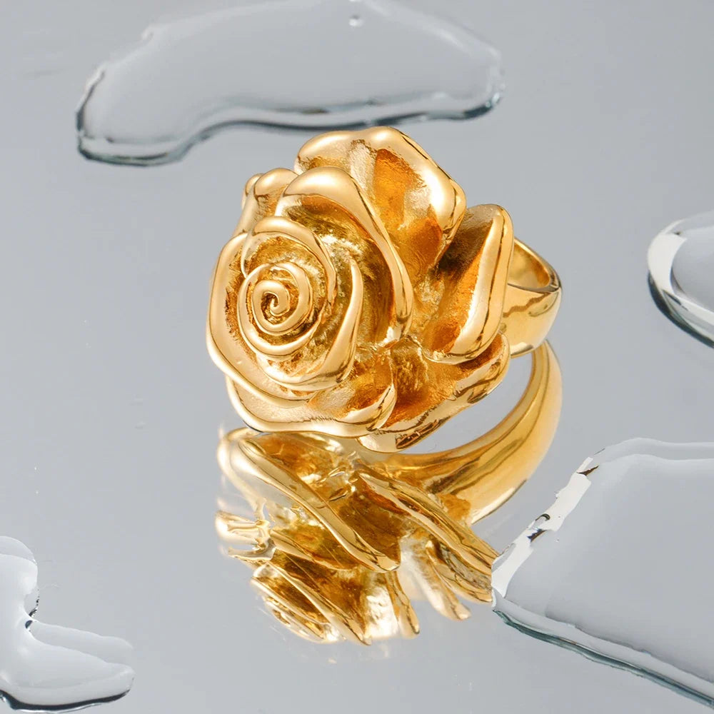 Rose Signet Ring-Rings-Yiyae-Yiyae