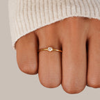 Round Birthstone Ring-Rings-Yiyae-Yiyae