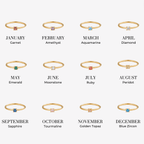 Round Birthstone Ring-Rings-Yiyae-Yiyae