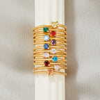 Round Birthstone Ring-Rings-Yiyae-Yiyae