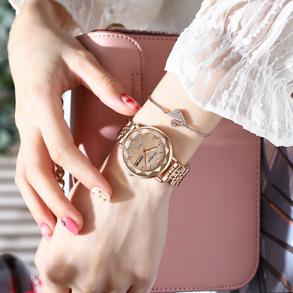 Round Dial Bracelet Watch-Watches-Yiyae-Yiyae