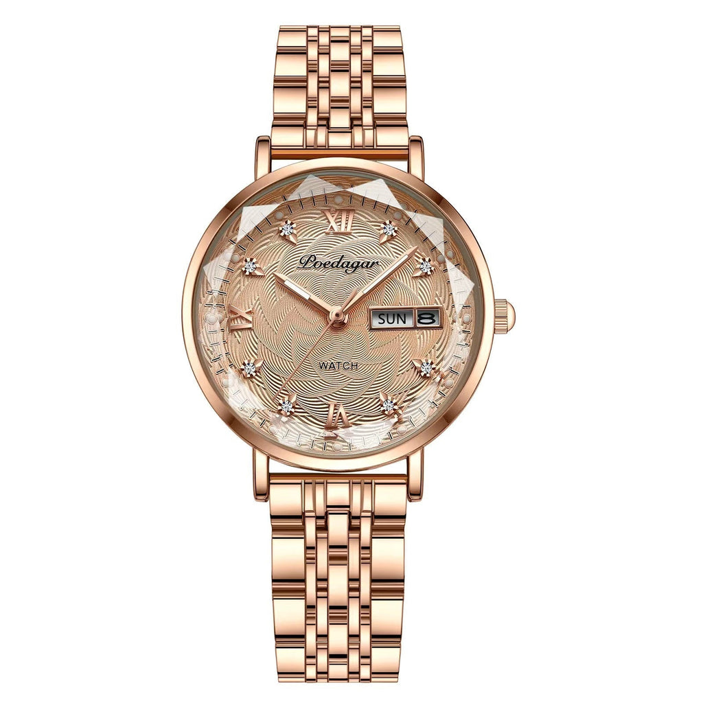 Round Dial Bracelet Watch-Watches-Yiyae-Rose Caramel-Yiyae