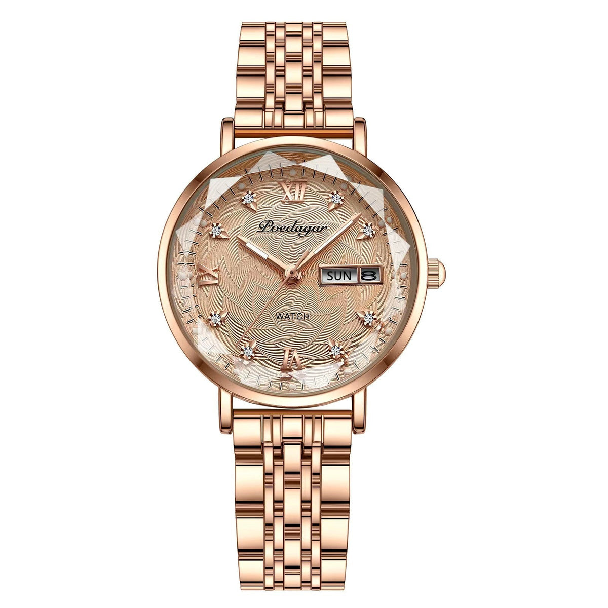 Round Dial Bracelet Watch-Watches-Yiyae-Rose Caramel-Yiyae