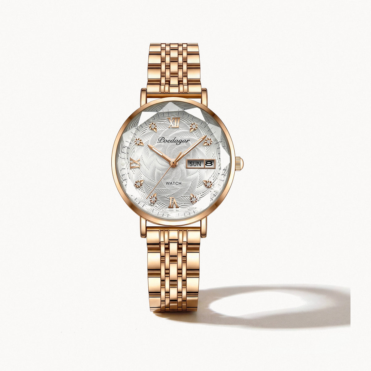 Round Dial Bracelet Watch-Watches-Yiyae-Rose White-Yiyae