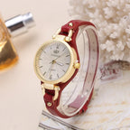 Round Faux Leather Watch-Watches-Yiyae-Yiyae