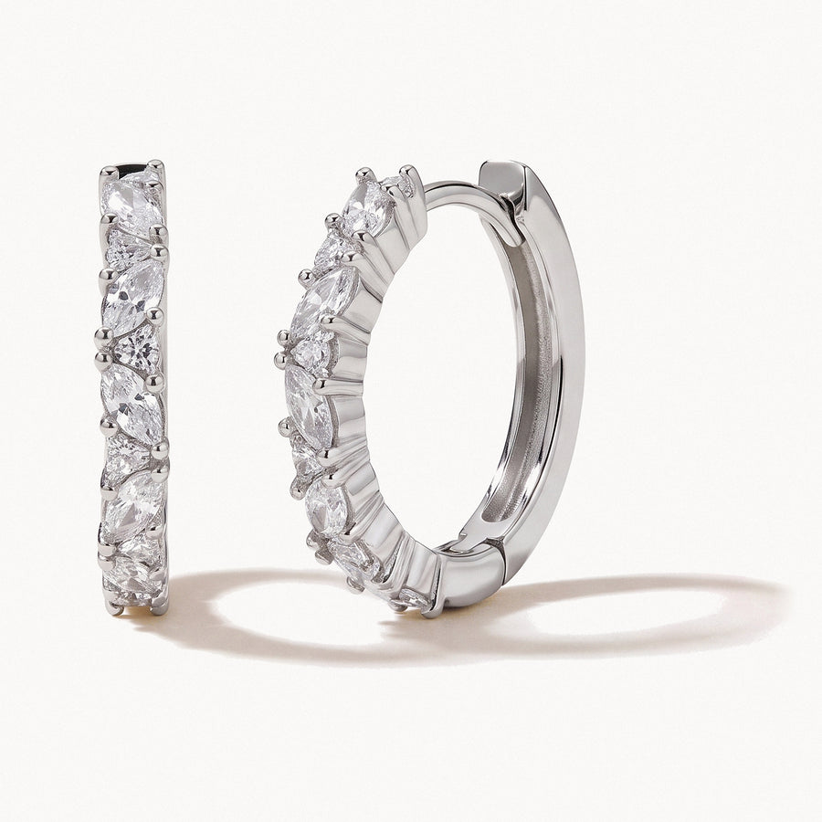 Round Pavé Hoop Earrings