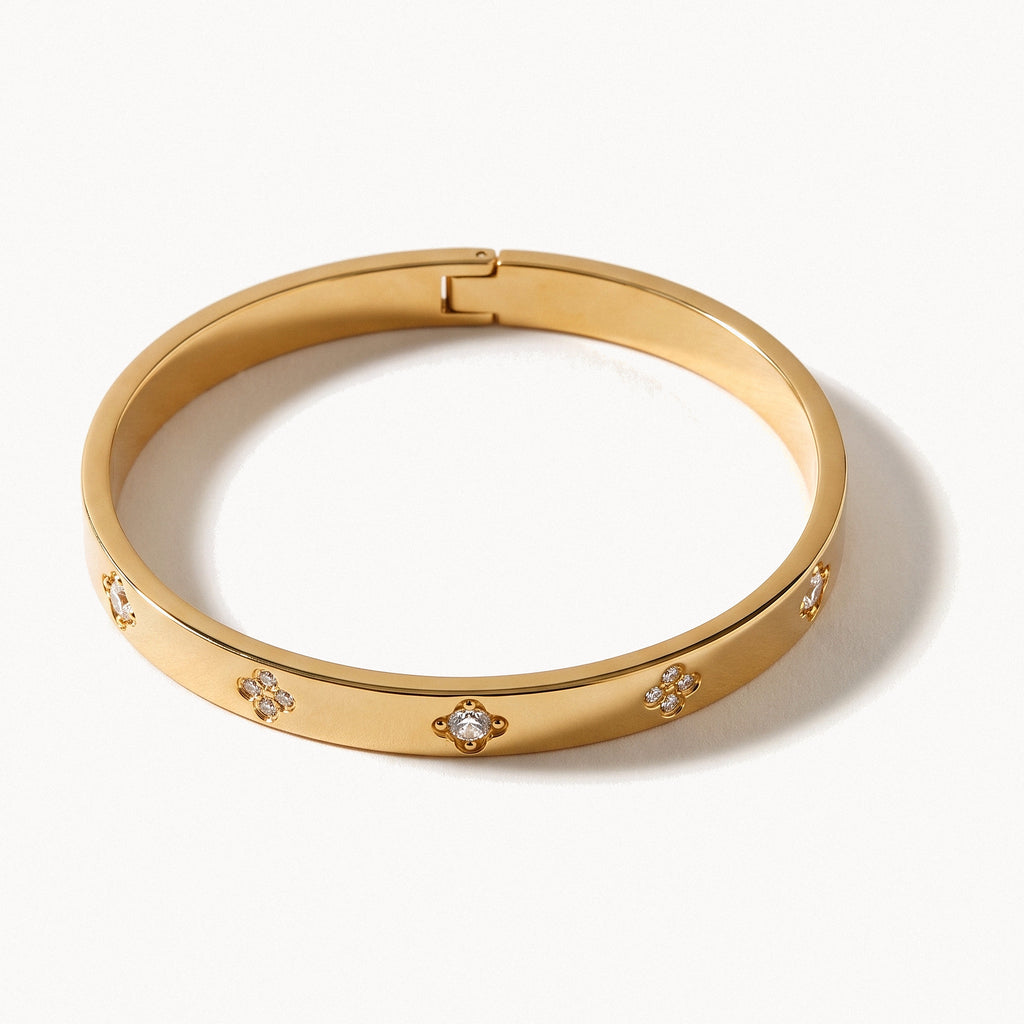 Screw Detail Bangle - Gold - Bracelets - Yiyae