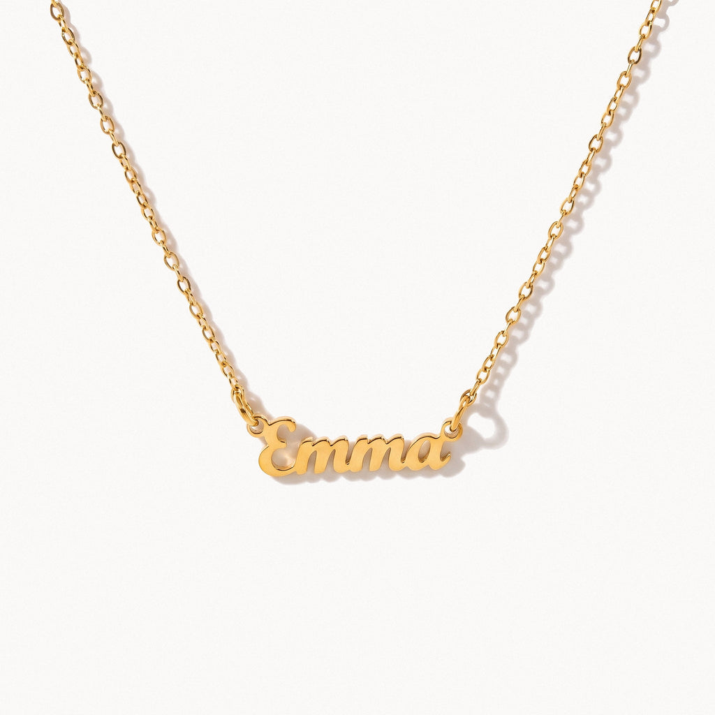 Script Name Necklace-Necklaces-Yiyae-Gold-Yiyae