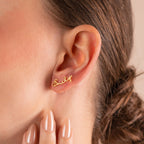 Script Name Stud Earrings-Earrings-Yiyae-Yiyae