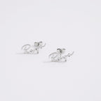Script Name Stud Earrings-Earrings-Yiyae-Silver-Yiyae