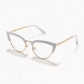 Sculpted Cat Eye Glasses-Frames-Yiyae-White-Yiyae