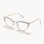 Sculpted Cat Eye Glasses-Frames-Yiyae-White-Yiyae