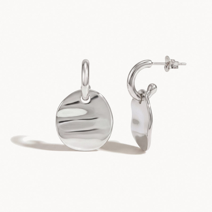 Sculpted Heart Drop Earrings