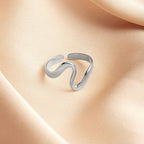 Sculptural Open Wave Ring-Rings-Yiyae-Yiyae