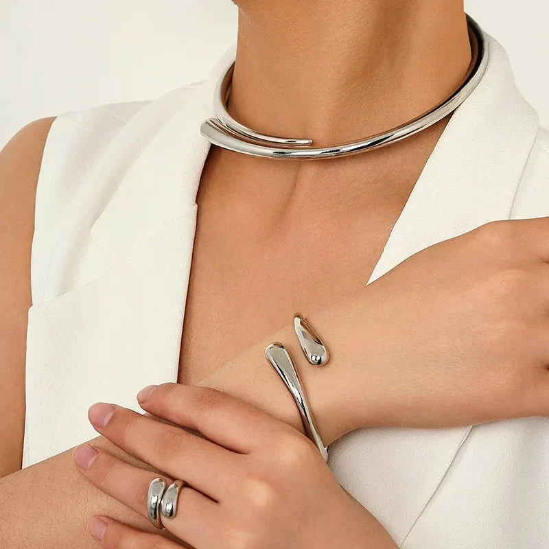 Sculptural Wrap Jewelry Set-Jewelry Sets-Yiyae-Yiyae
