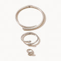 Sculptural Wrap Jewelry Set-Jewelry Sets-Yiyae-Full Silver Set-Yiyae