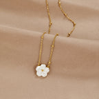 Shell Flower Necklace-Necklaces-Yiyae-Yiyae