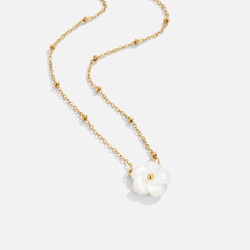 Shell Flower Necklace-Necklaces-Yiyae-Yiyae