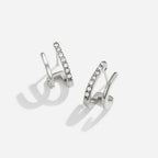 Silver-Tone Crystal Claws-Earrings-Yiyae-Yiyae