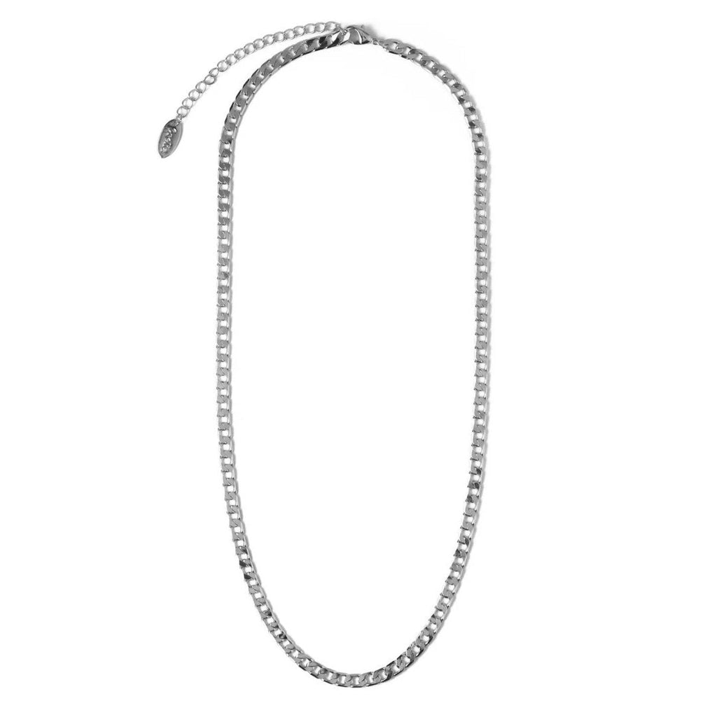 Silver-Tone Curb Chain-Necklaces-Yiyae-Yiyae