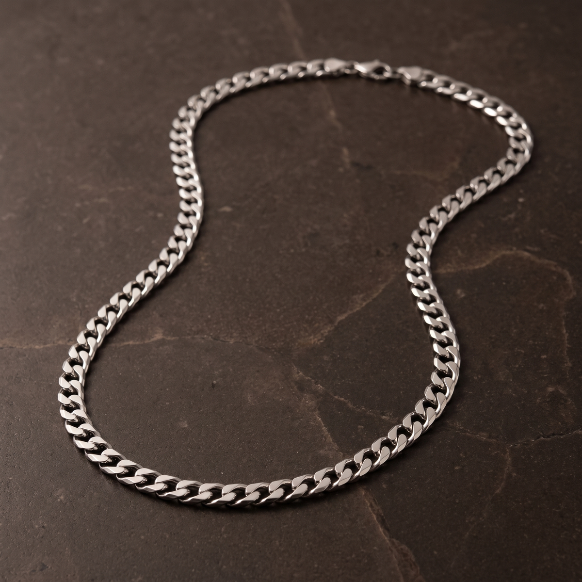 Silver-Tone Curb Chain-Necklaces-Yiyae-Yiyae