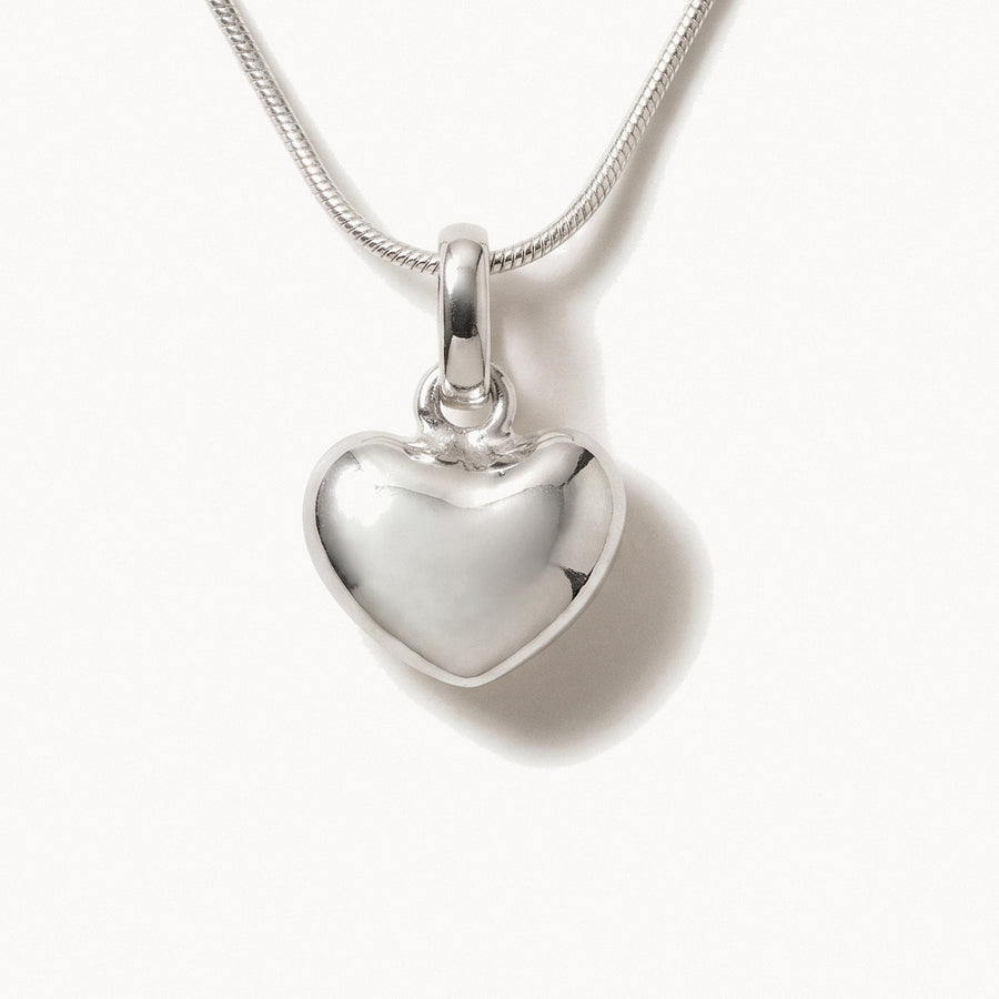 Silver-Tone Heart Necklace