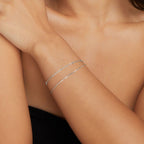 Silver-Tone Layered Bracelet-Bracelets-Yiyae-Yiyae