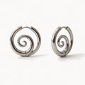 Silver-Tone Spiral Studs-Earrings-Yiyae-Silver-Yiyae