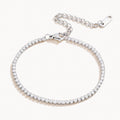 Silver-Tone Tennis Bracelet-Bracelets-Yiyae-Silver-Yiyae