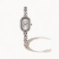 Slim Oval Bracelet Watch-Watches-Yiyae-White Gold-Yiyae