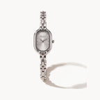 Slim Oval Bracelet Watch-Watches-Yiyae-White Gold-Yiyae