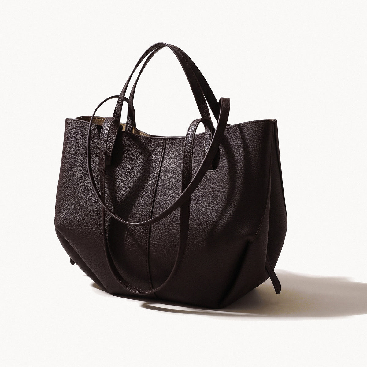 Soft Leather Tote Bag-Bags-Yiyae-Espresso-Yiyae