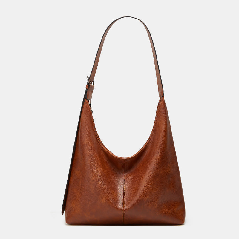 Soft Triangle Hobo Bag-Bags-Yiyae-Brown-Yiyae