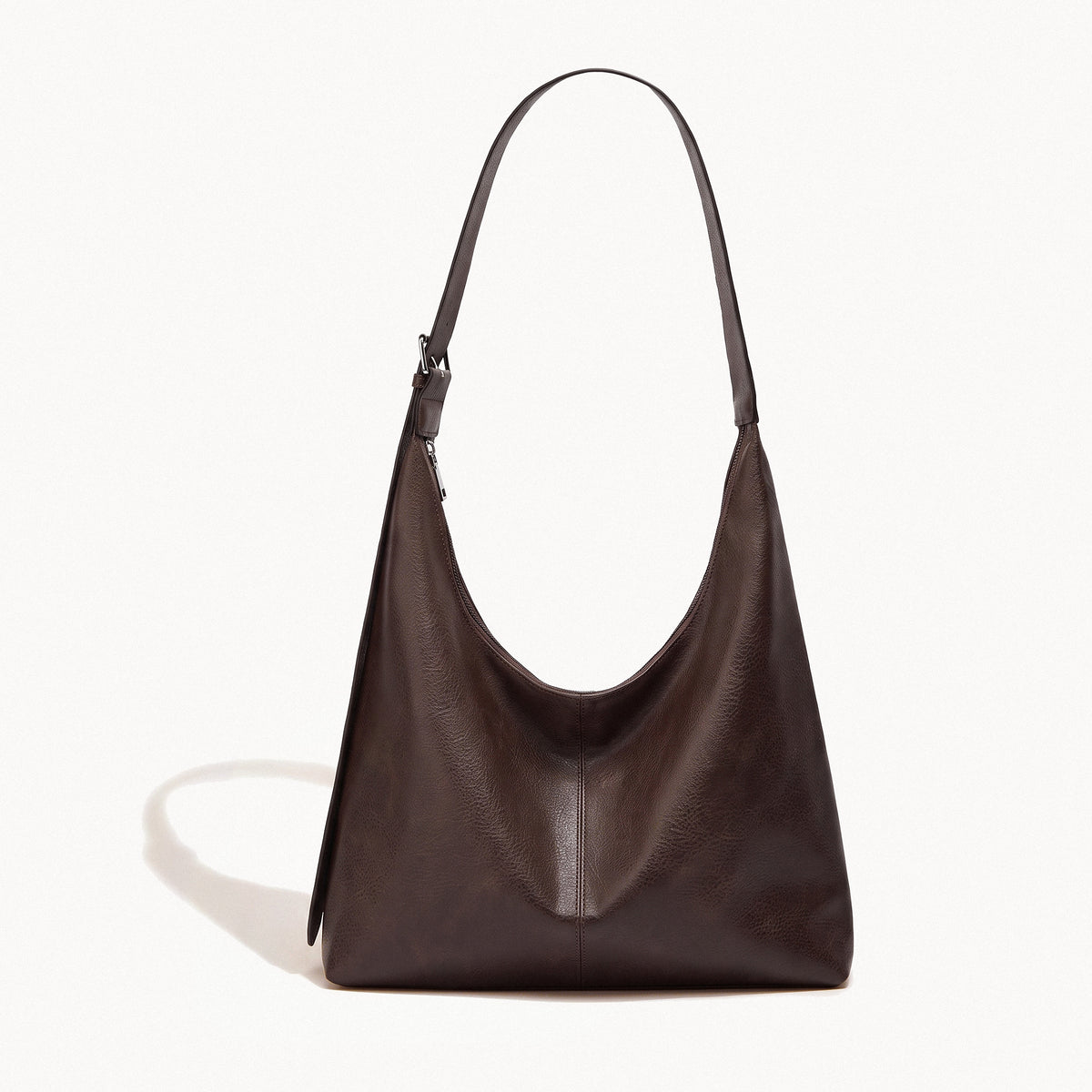 Soft Triangle Hobo Bag-Bags-Yiyae-Dark Brown-Yiyae