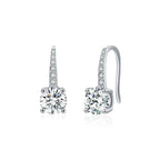 Solitaire Crystal Drop Earrings-Earrings-Yiyae-Yiyae